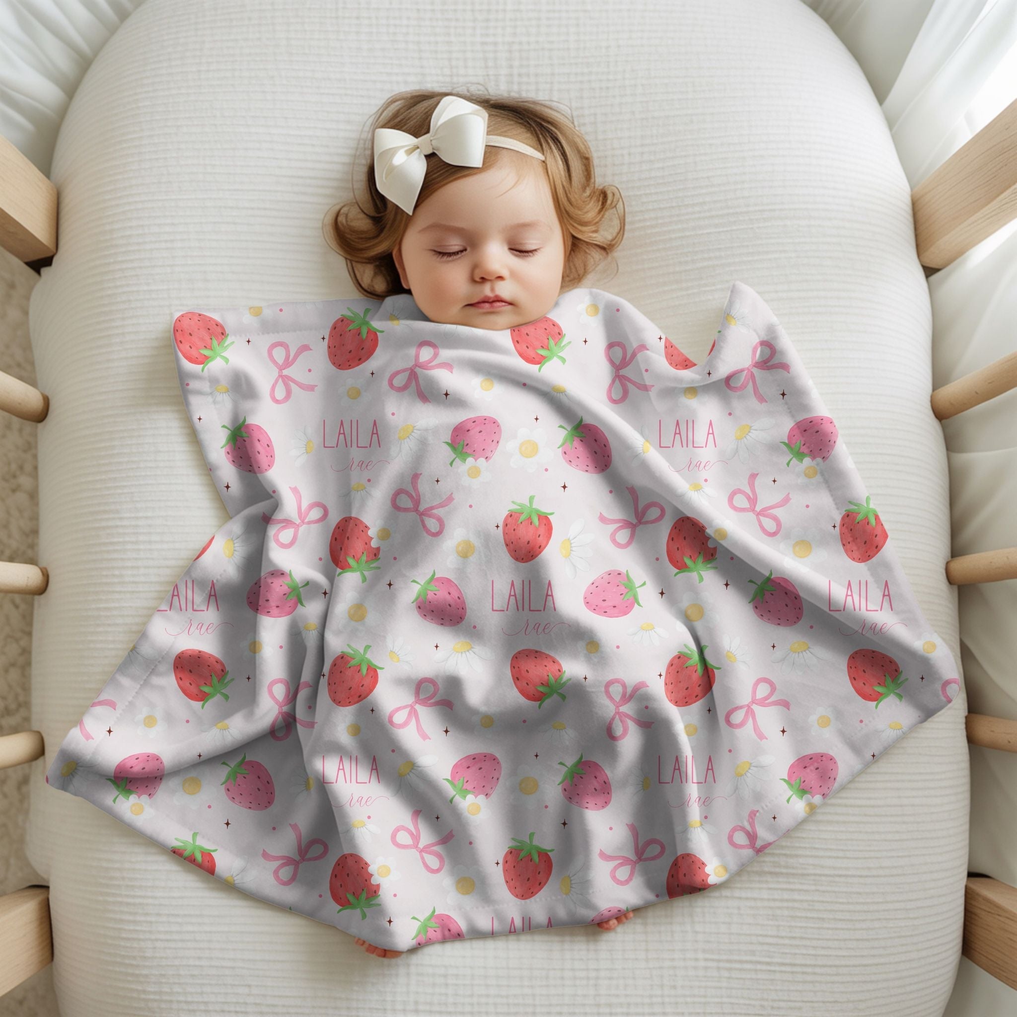 Strawberry Baby Minky Blanket - Twinklette™