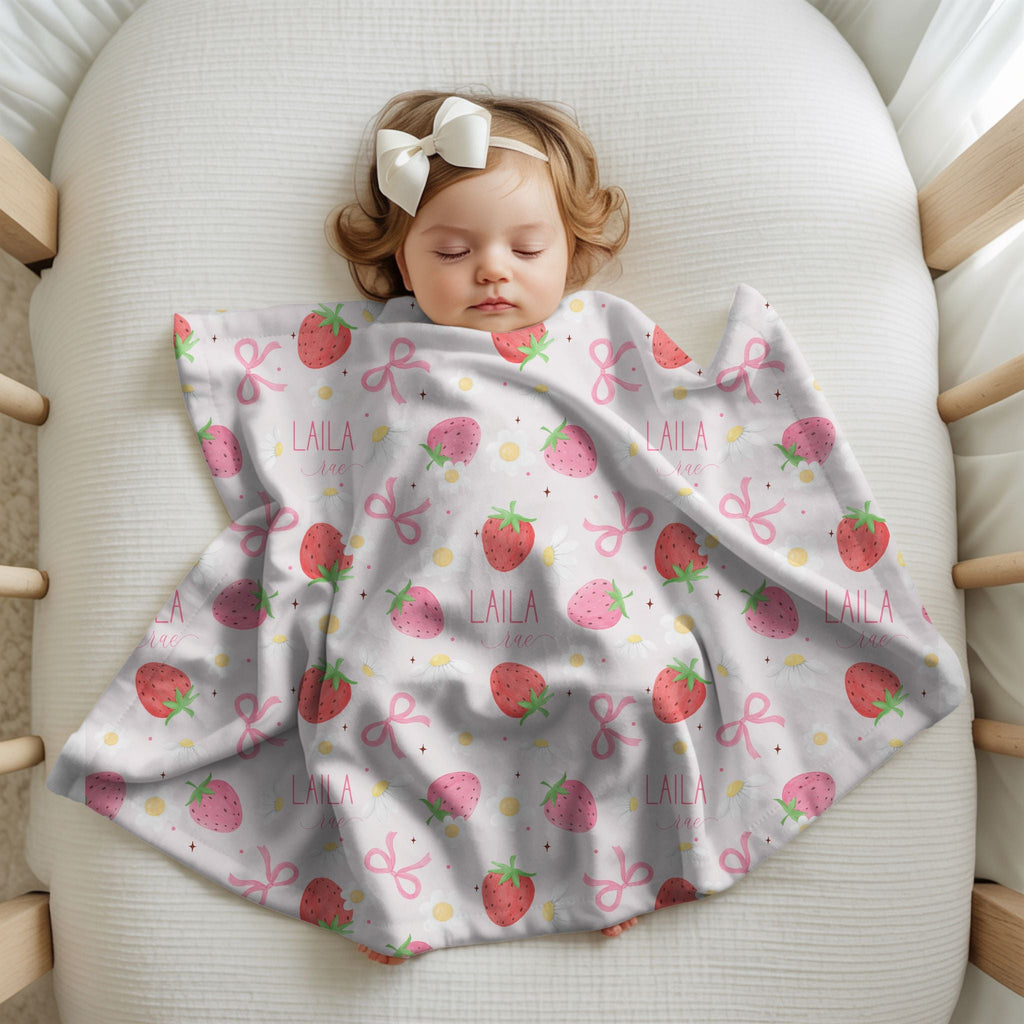 Strawberry Name Blanket - Twinklette™
