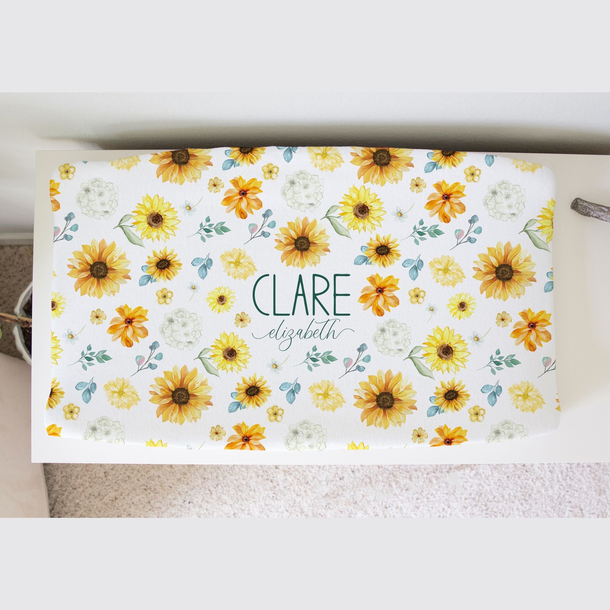 Sunflower Changing Pad Cover - Twinklette™
