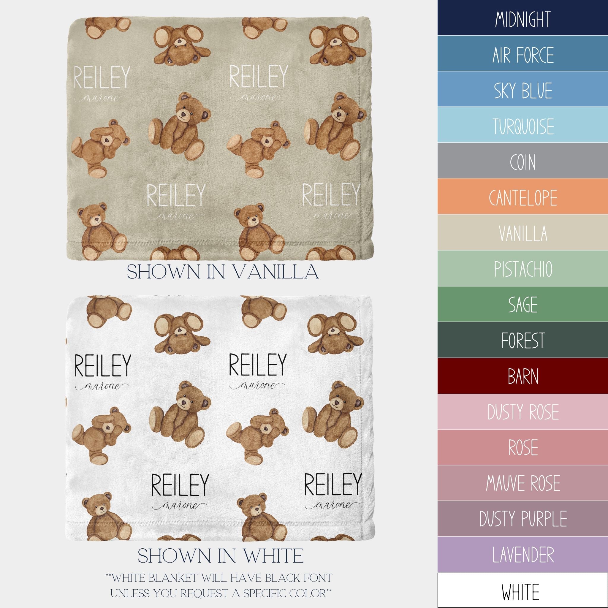 Teddy Bear Baby Minky Blanket - Twinklette™