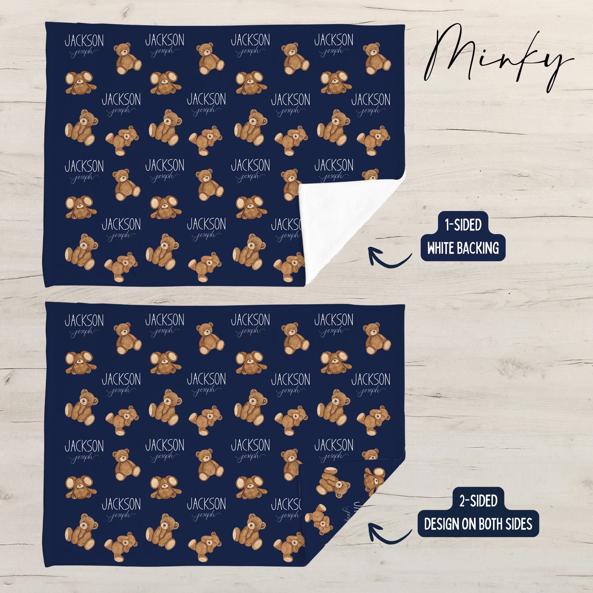 Teddy Bear Baby Minky Blanket - Twinklette™