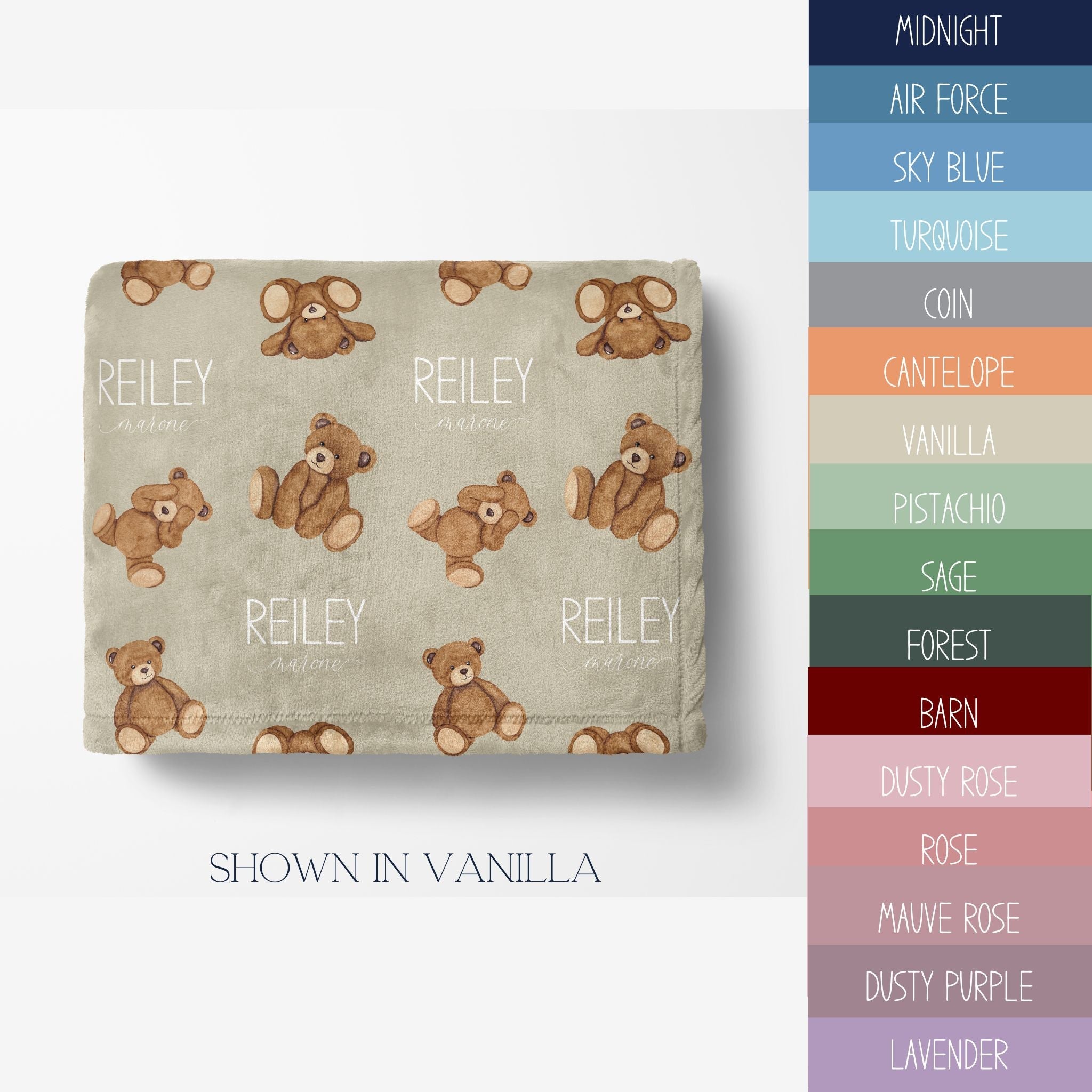 Teddy Bear Colored Swaddle Set - Twinklette™