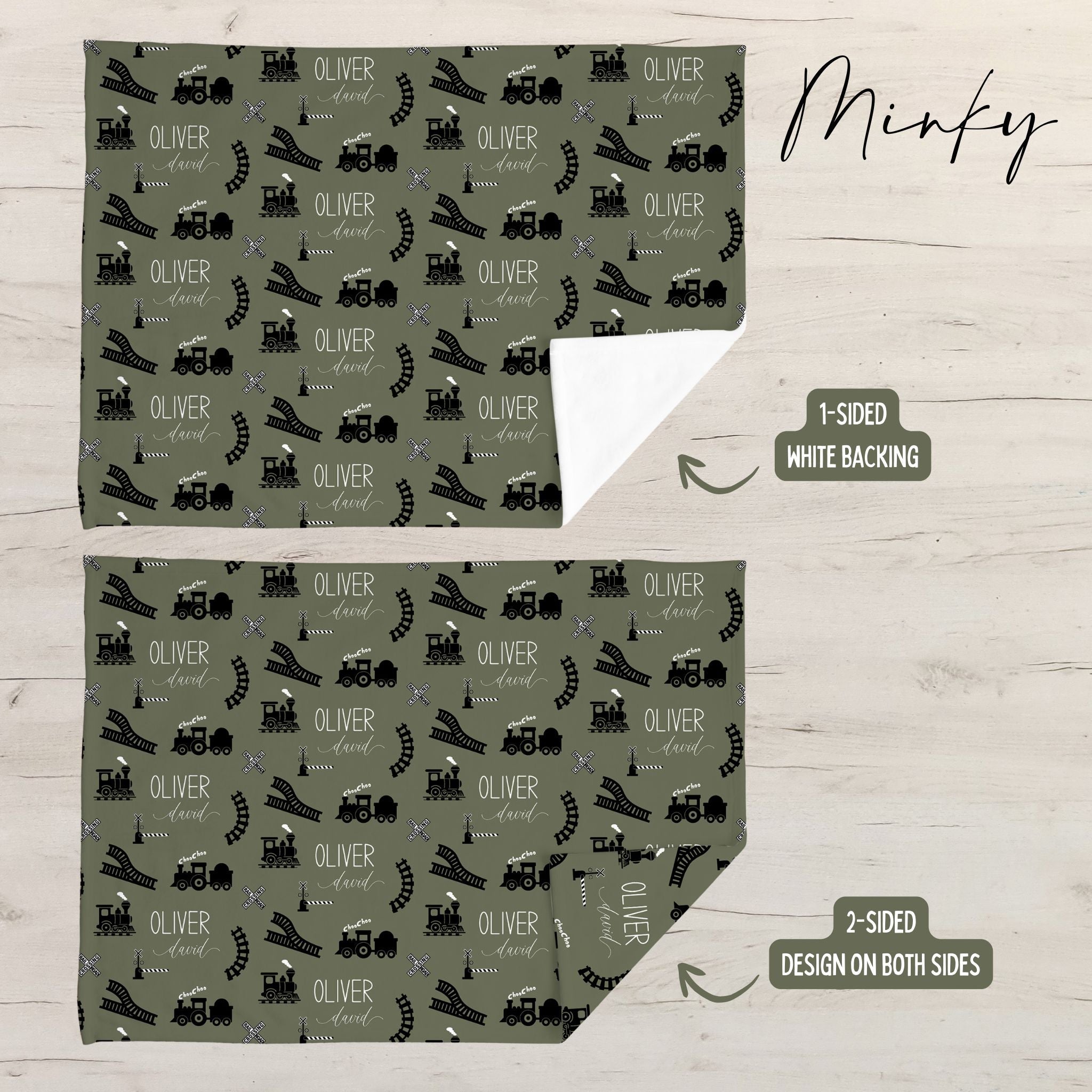 Train Baby Minky Blanket - Twinklette™