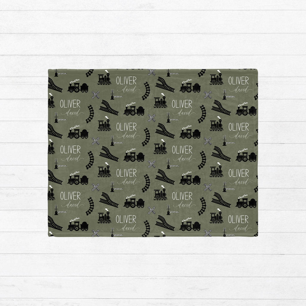 Train Baby Minky Blanket - Twinklette™