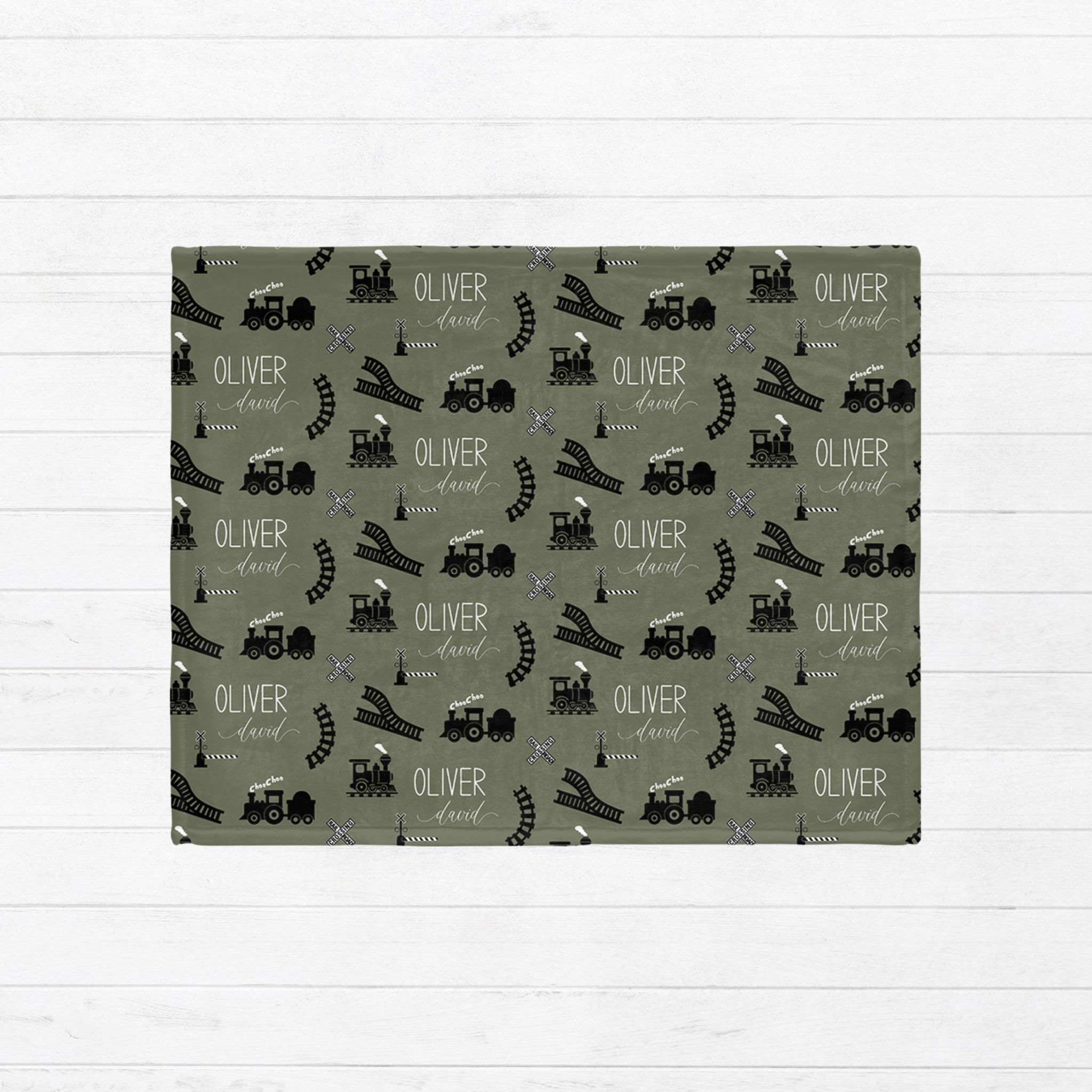 Train Baby Minky Blanket - Twinklette™