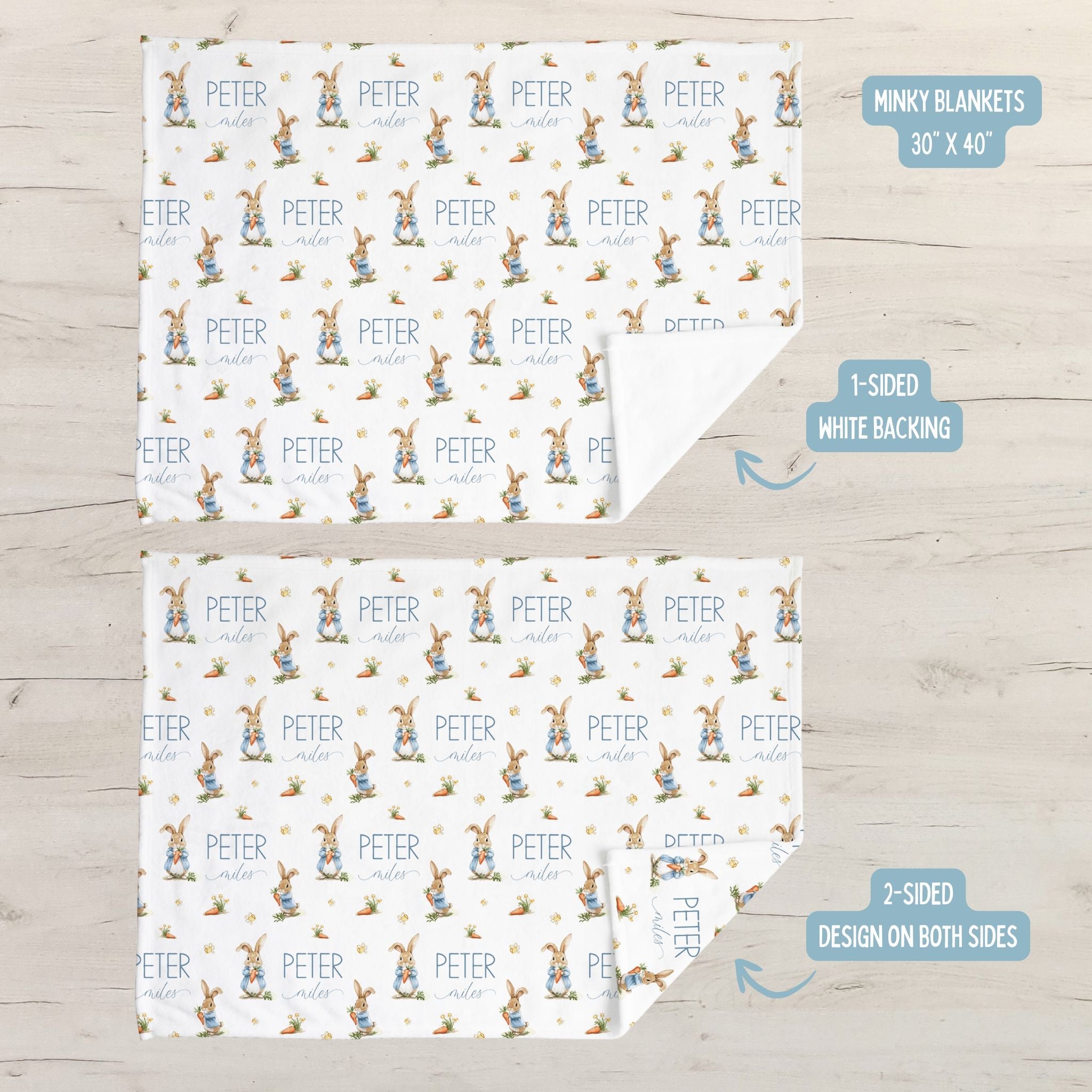 Vintage Rabbit Baby Minky Blanket - Twinklette™