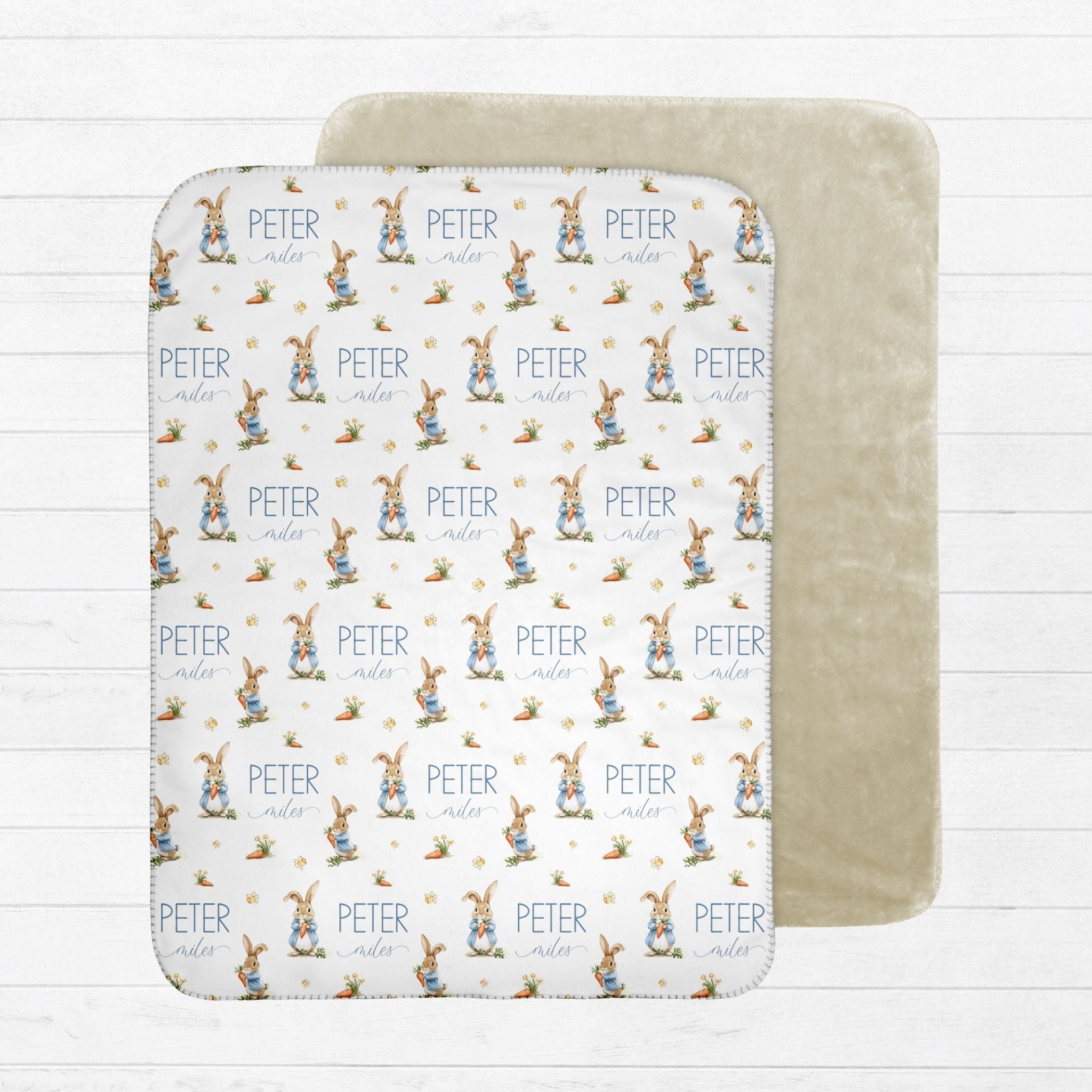 Vintage Rabbit Baby Sherpa Blanket - Twinklette™