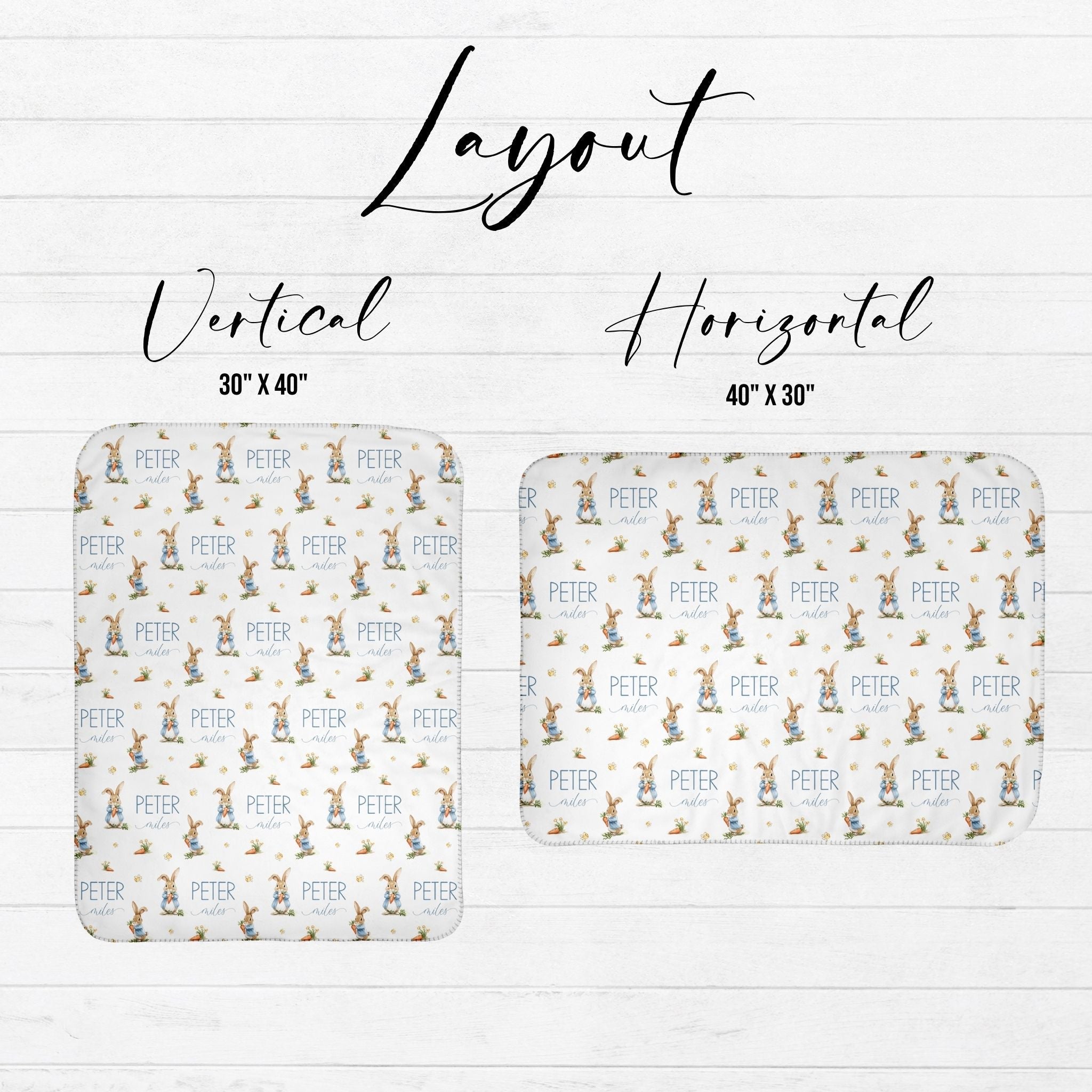 Vintage Rabbit Baby Sherpa Blanket - Twinklette™