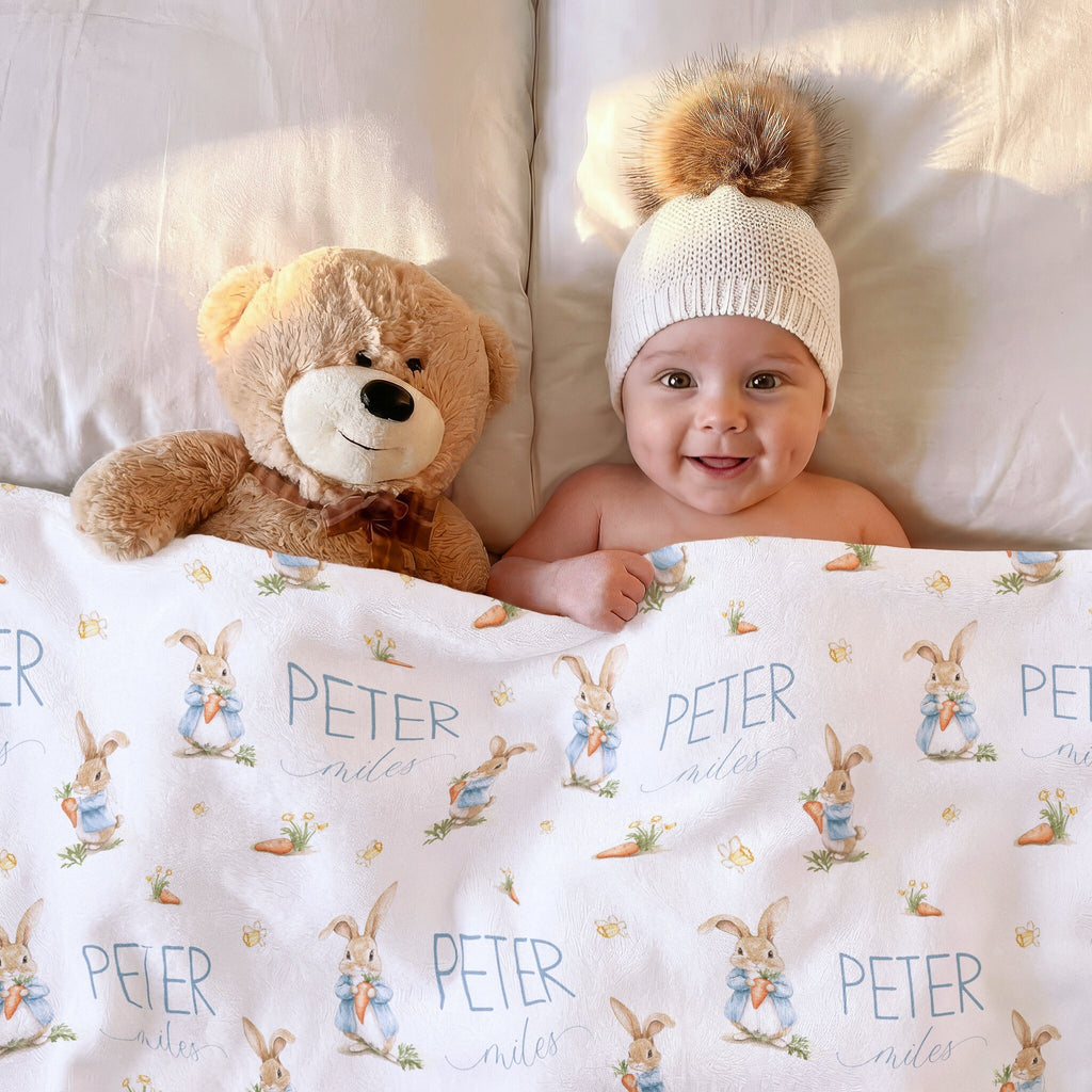 Vintage Rabbit Minky Blanket - Twinklette™