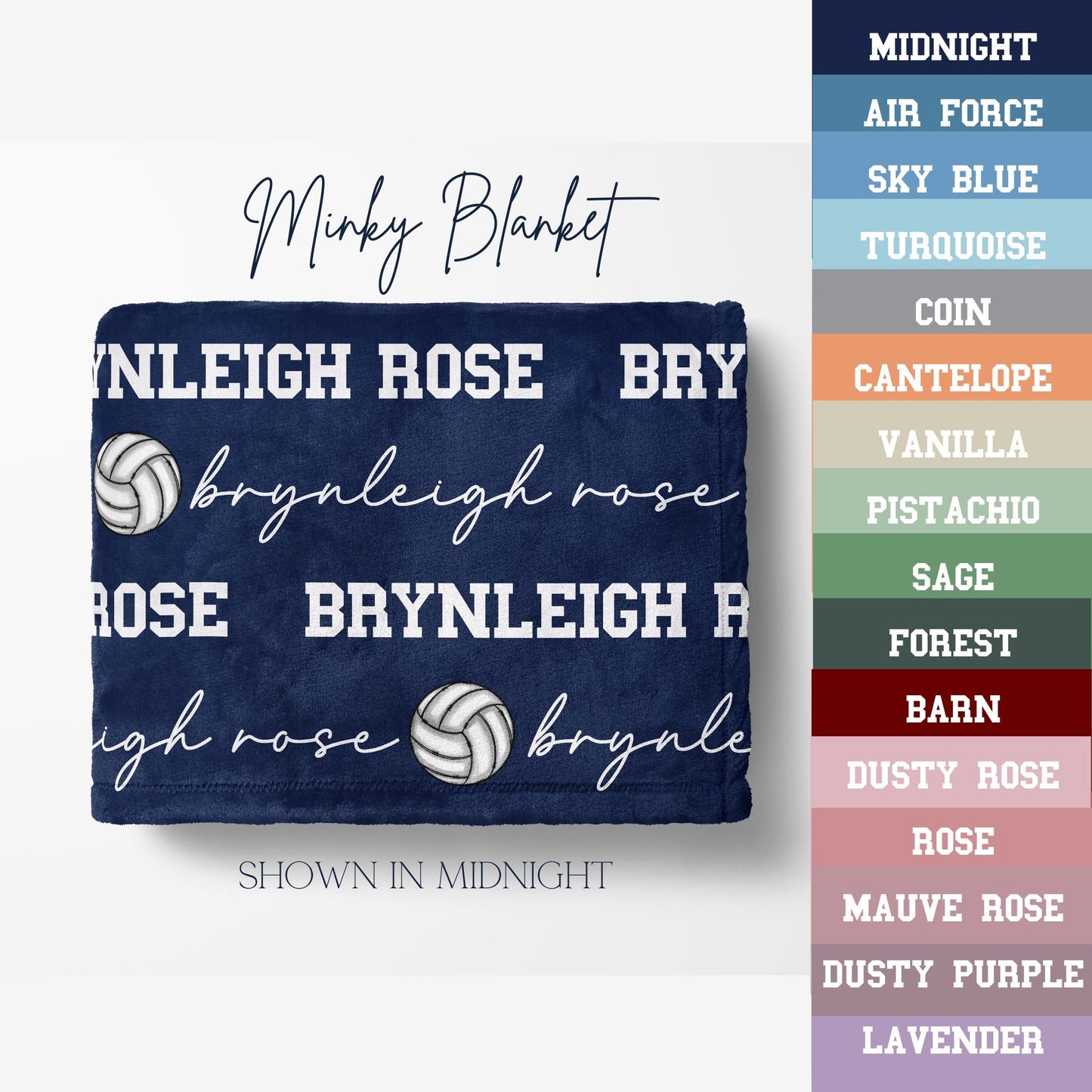 Volleyball Name Blanket - Twinklette™