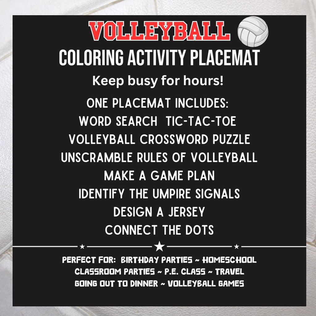 Volleyball Placemat - Twinklette™