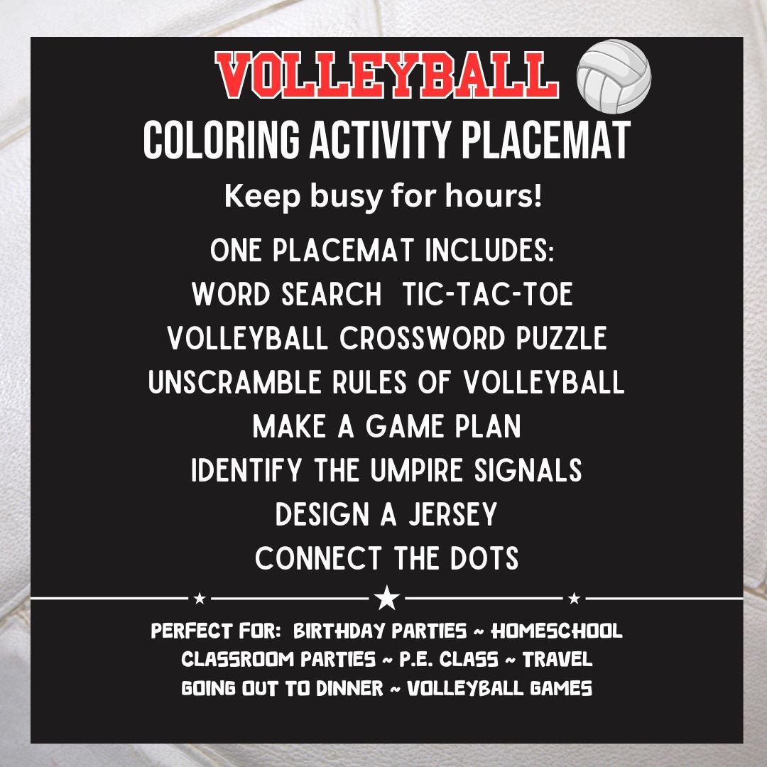 Volleyball Placemat - Twinklette™