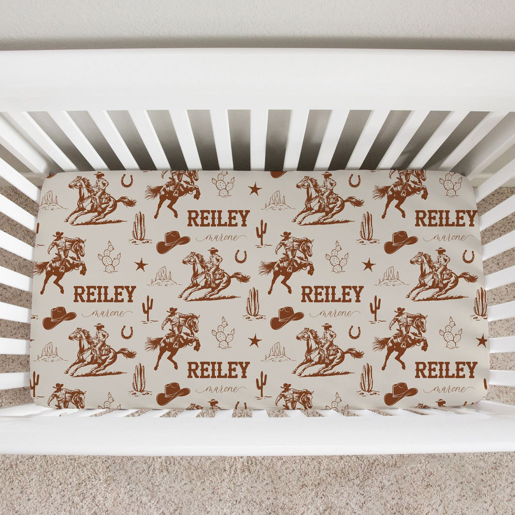 Western Cowboy Crib Sheet - Twinklette™