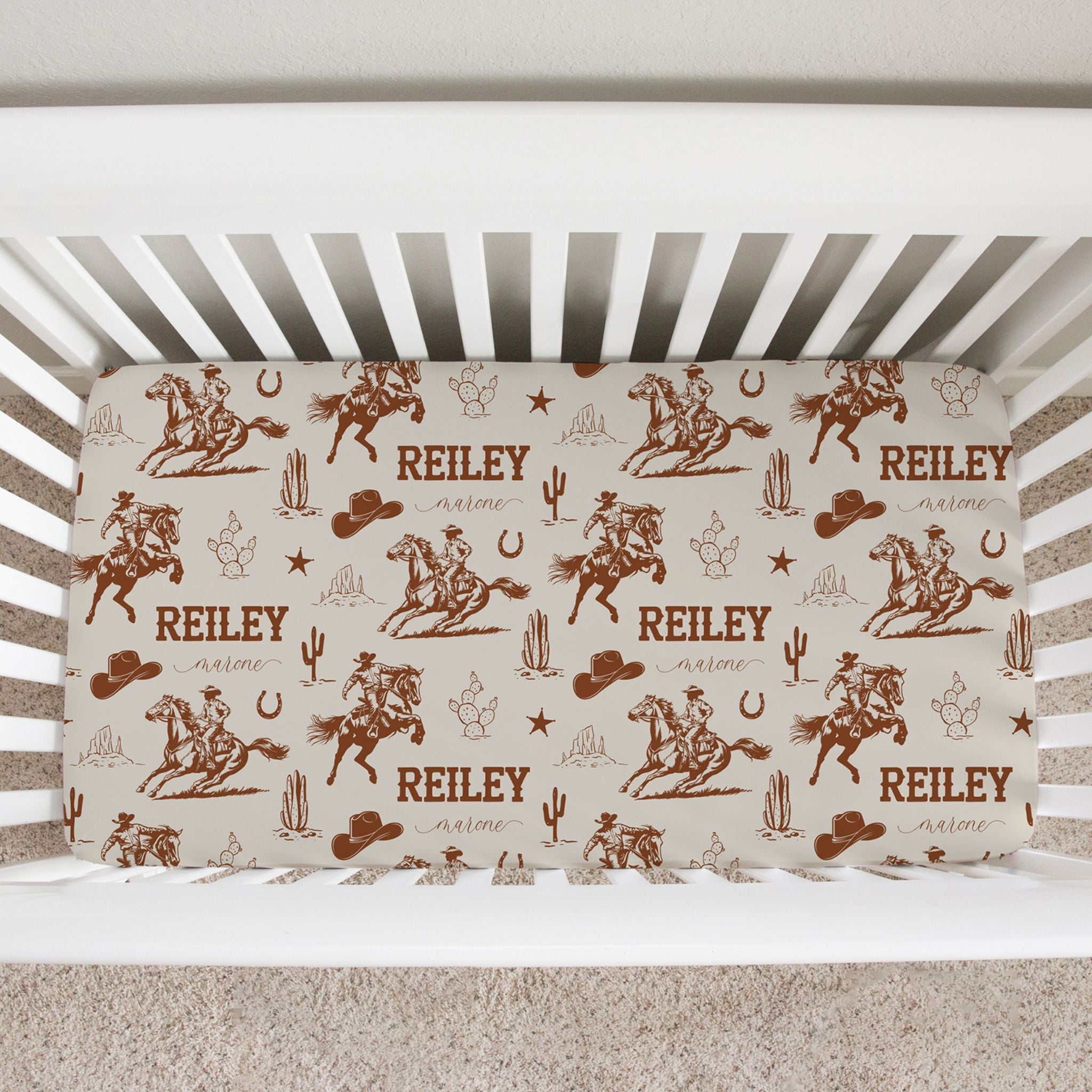 Western Cowboy Crib Sheet - Twinklette™