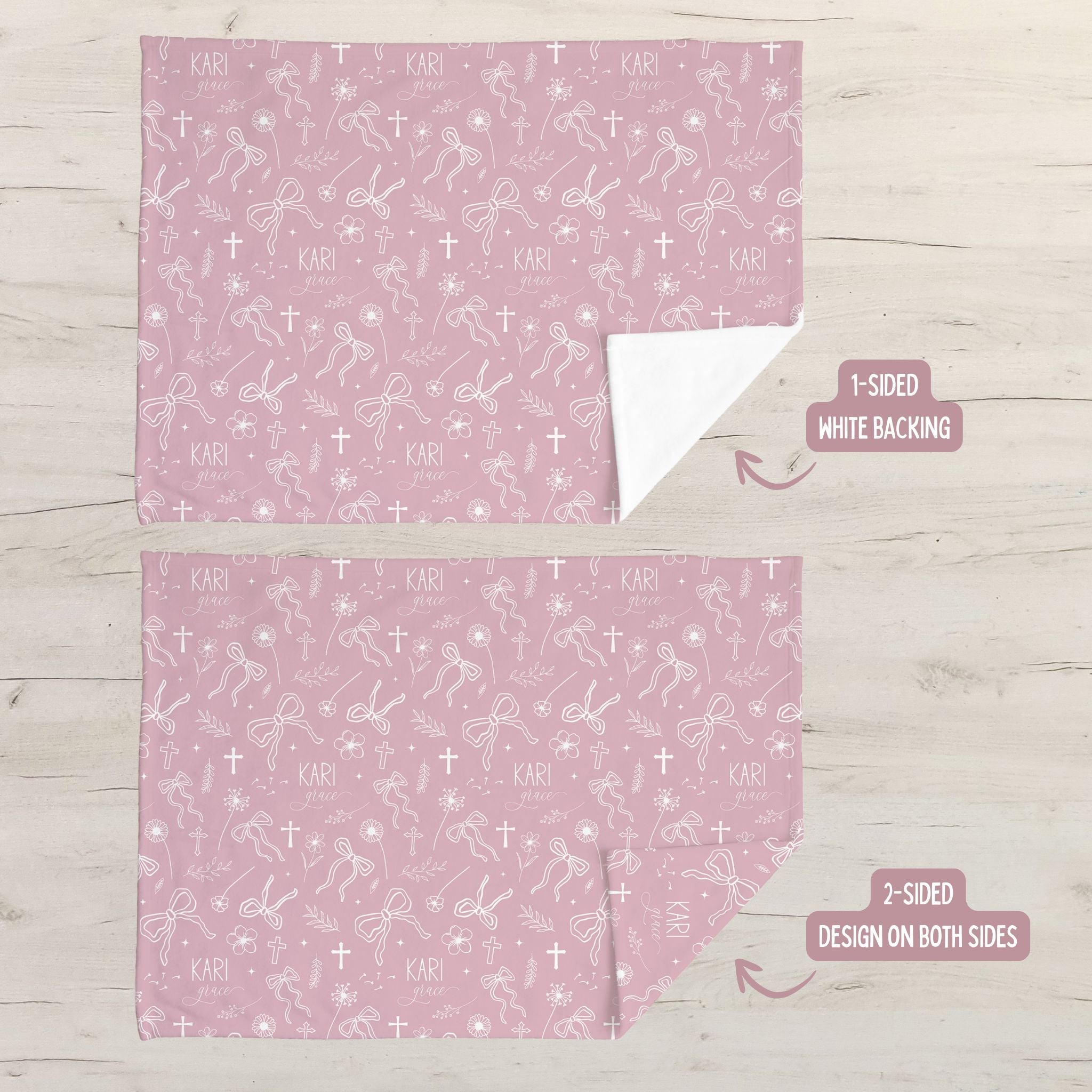 Wildflower Faith Bows Baby Minky Blanket - Twinklette™