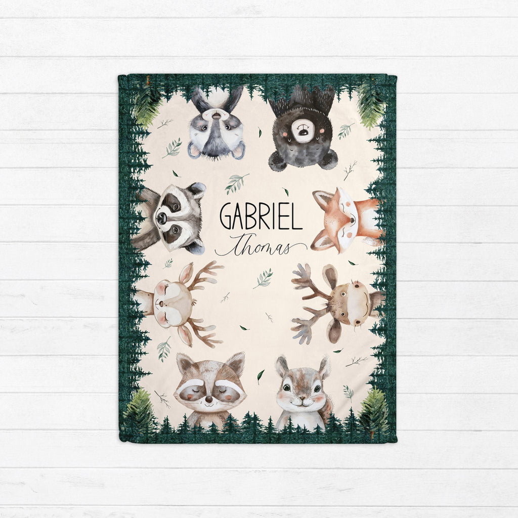 Woodland Animals Baby Minky Blanket - Twinklette™
