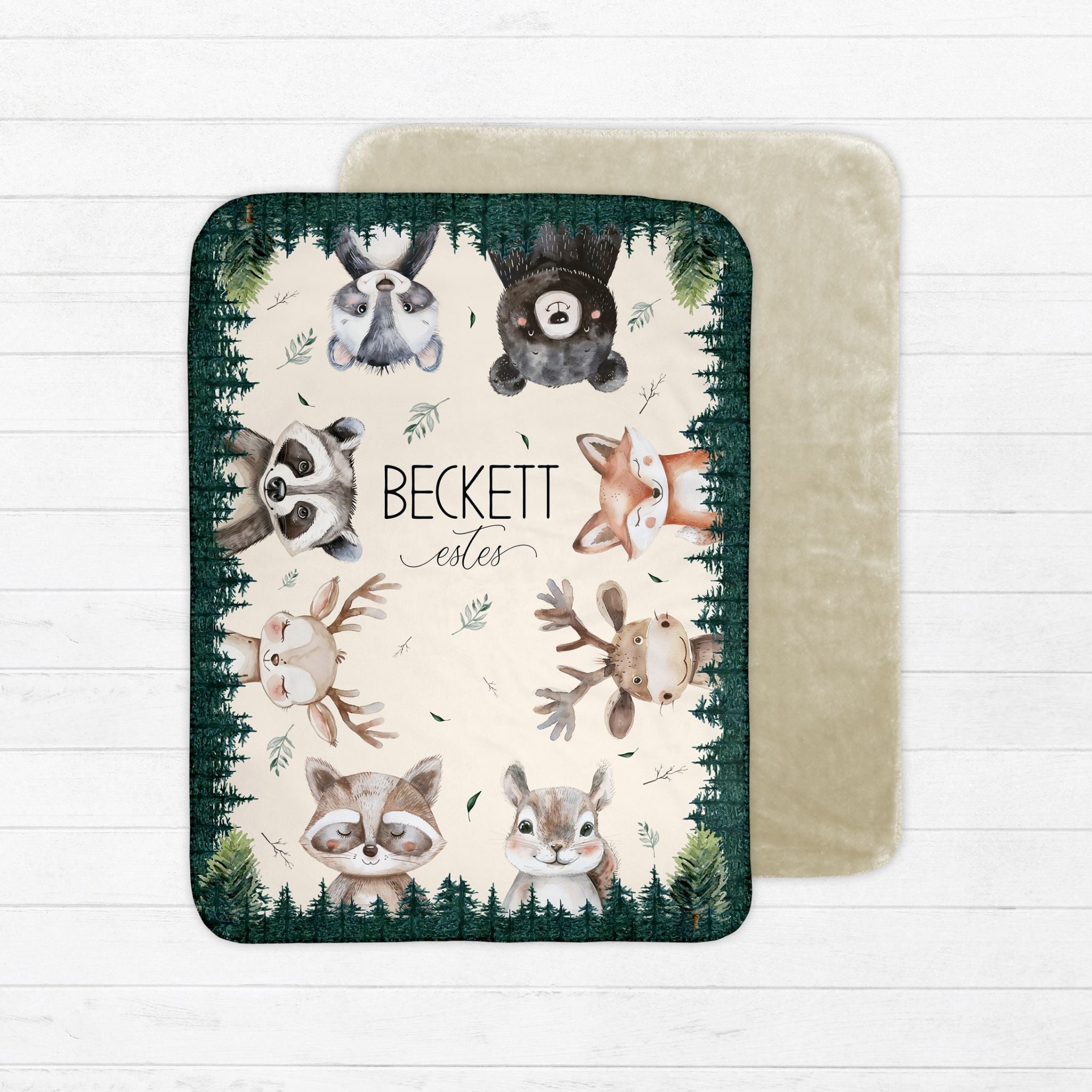 Woodland Animals Baby Sherpa Blanket - Twinklette™