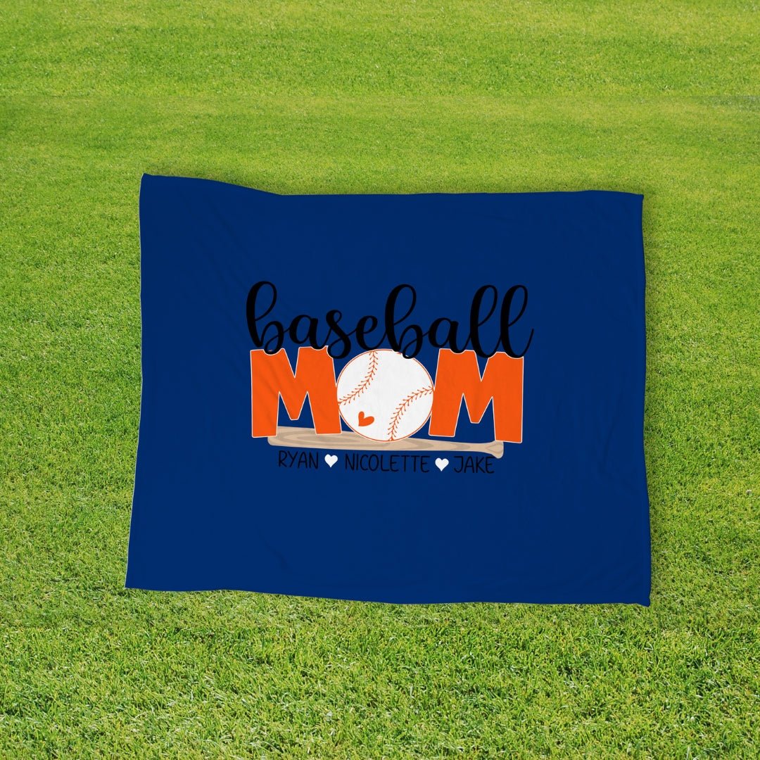Baseball Mom Minky Blanket - Twinklette
