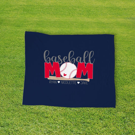Baseball Mom Minky Blanket - Twinklette