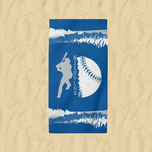 Baseball Player Beach Towel (Premium) - Twinklette