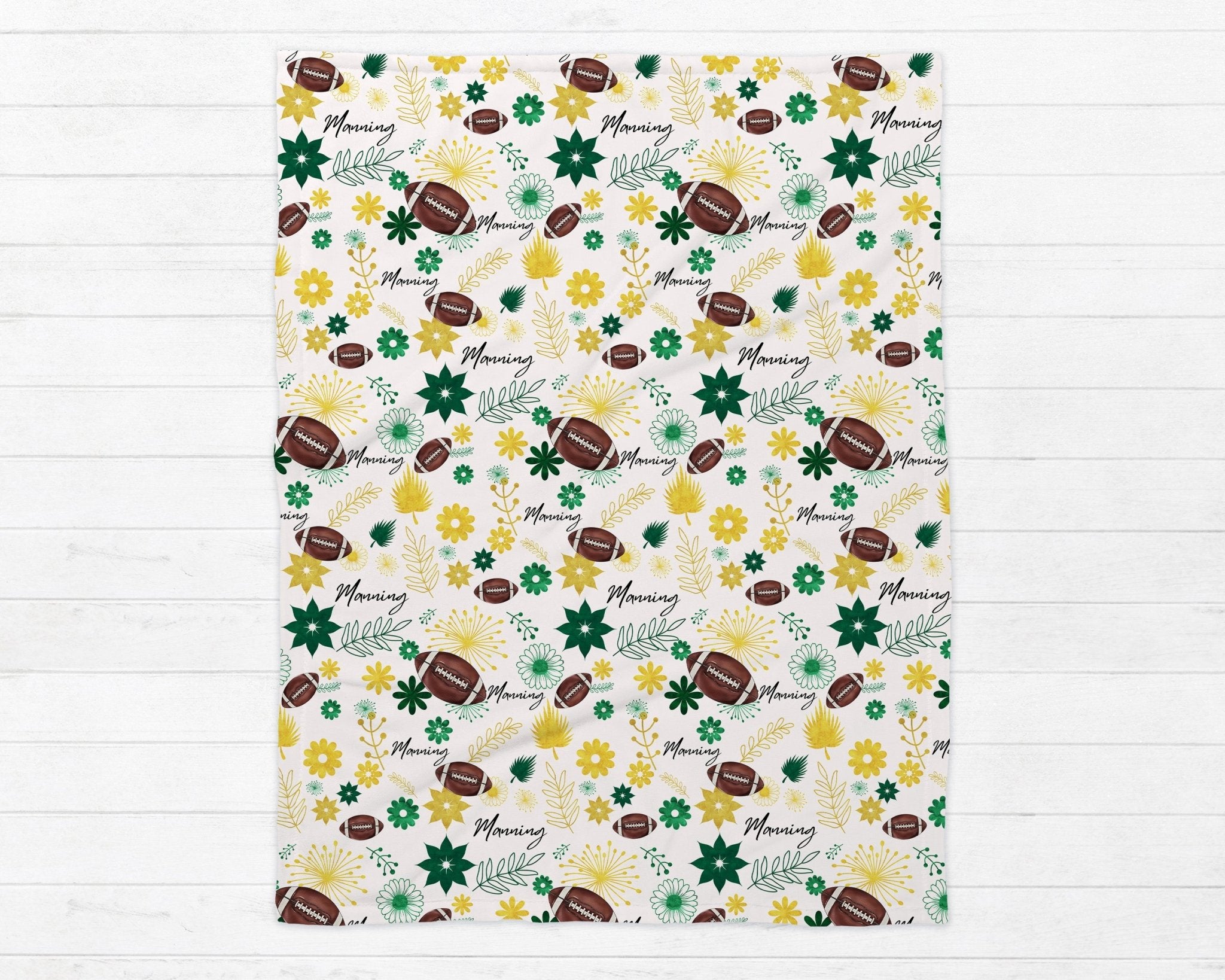 Family Football Floral Blanket - Twinklette