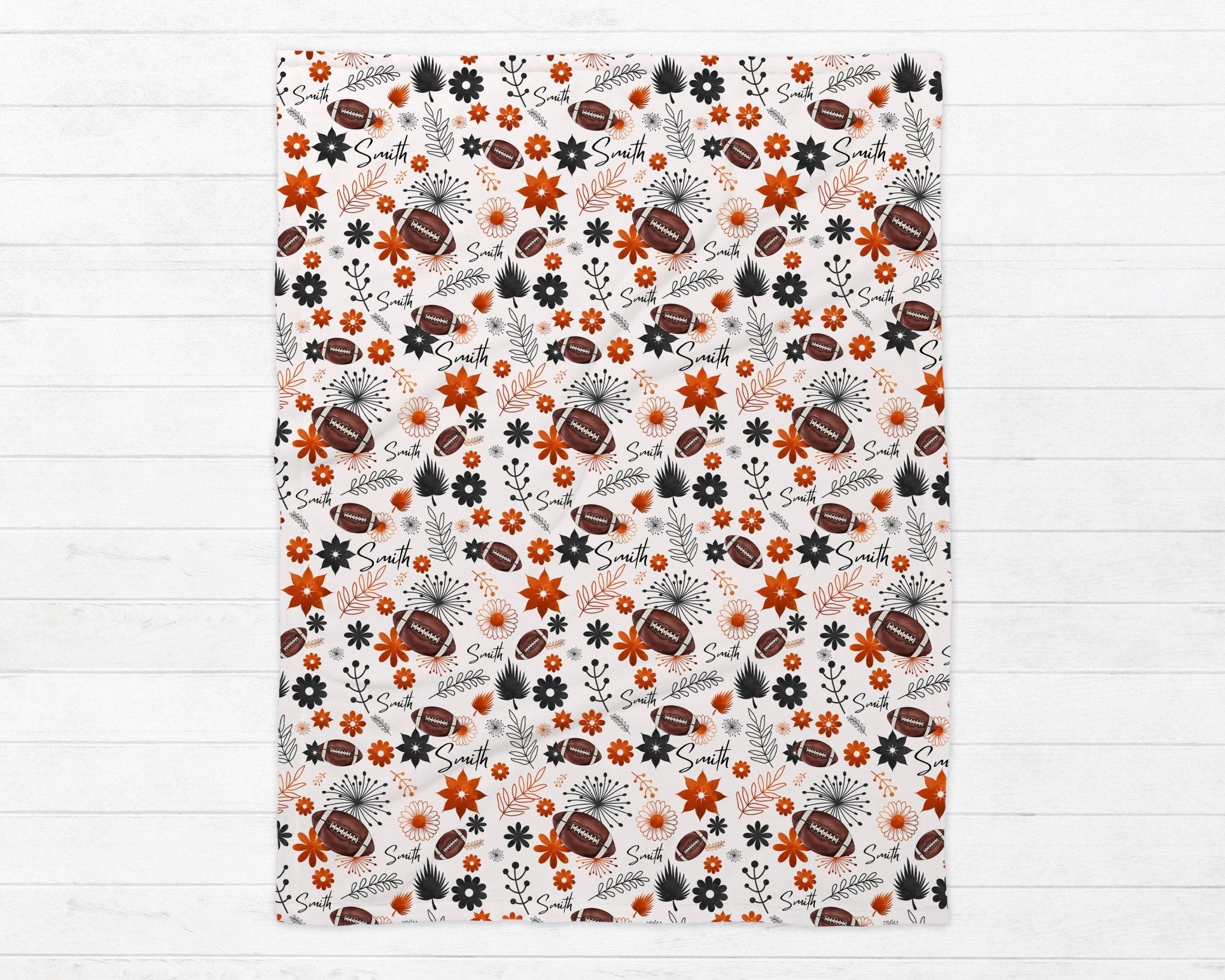 Family Football Floral Blanket - Twinklette
