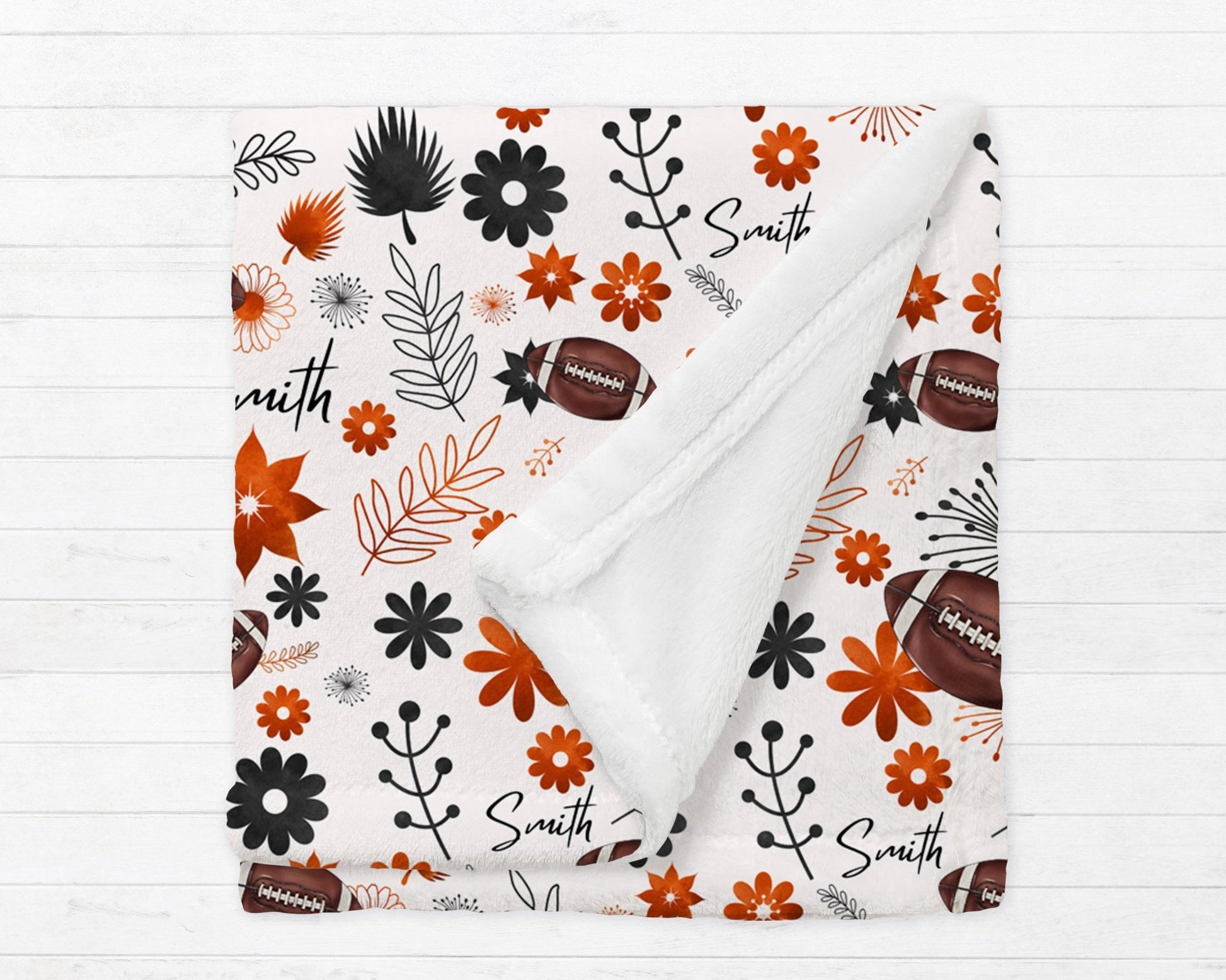 Family Football Floral Blanket - Twinklette