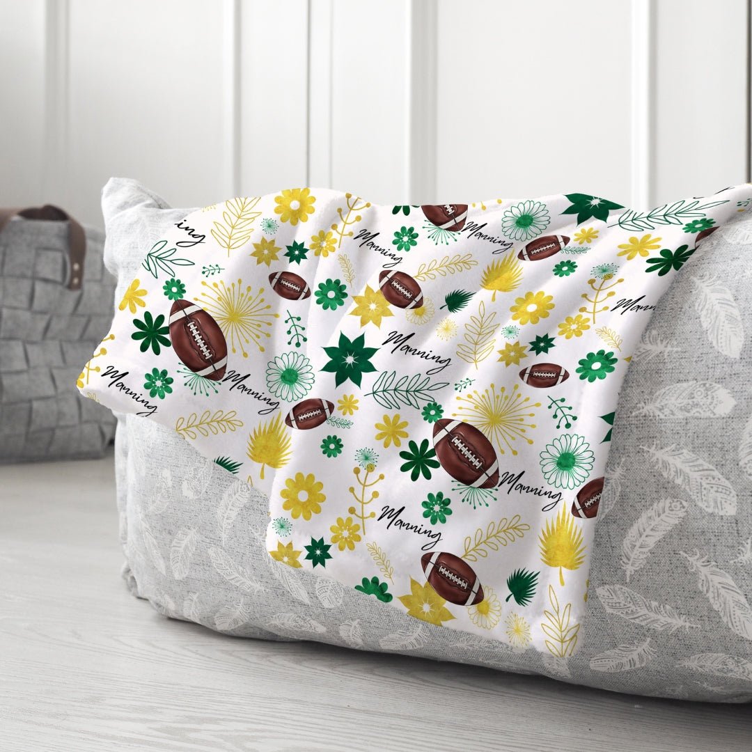 Family Football Floral Blanket - Twinklette