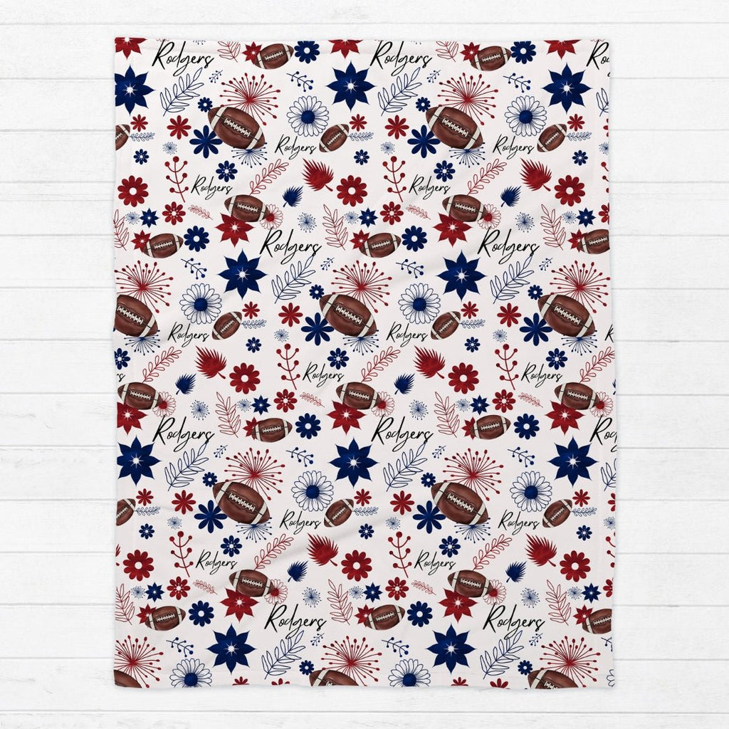 Family Football Floral Blanket - Twinklette