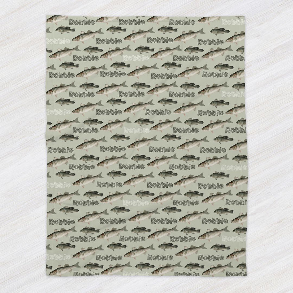 FISH PERSONALIZED Name Minky Blanket - Twinklette