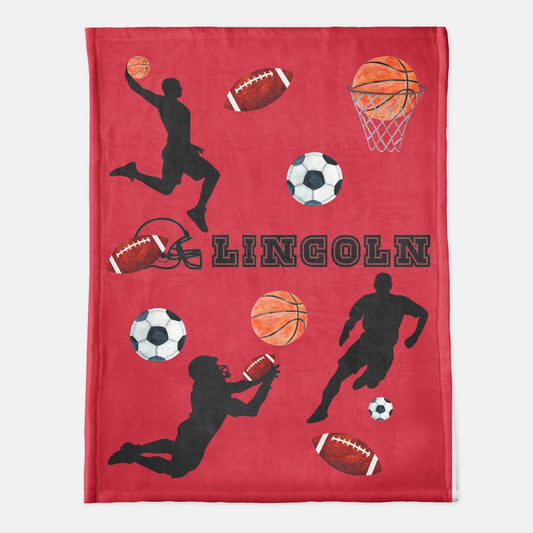 Football, Basketball & Soccer Minky Blanket - Twinklette