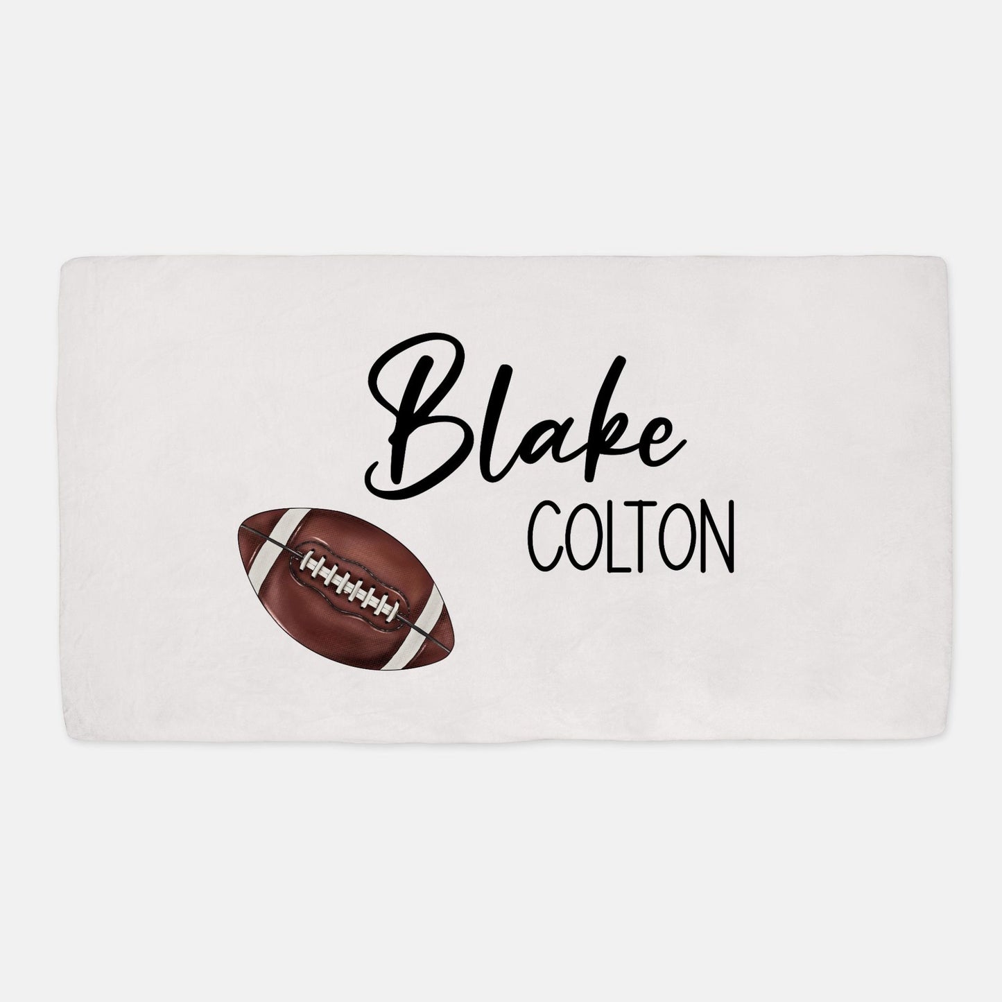 Football Name Minky Fitted Crib Sheet - Twinklette