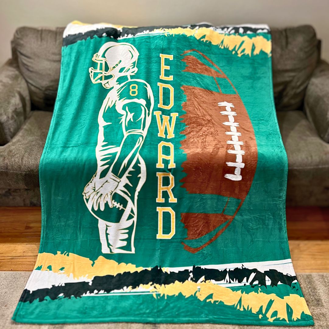 Football Team Spirit Minky Blanket - Twinklette