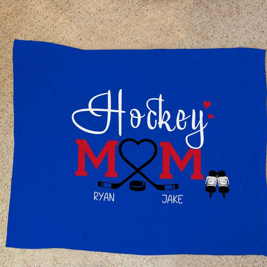 Hockey Mom Minky Blanket - MEDIUM 50" x 60" - Twinklette
