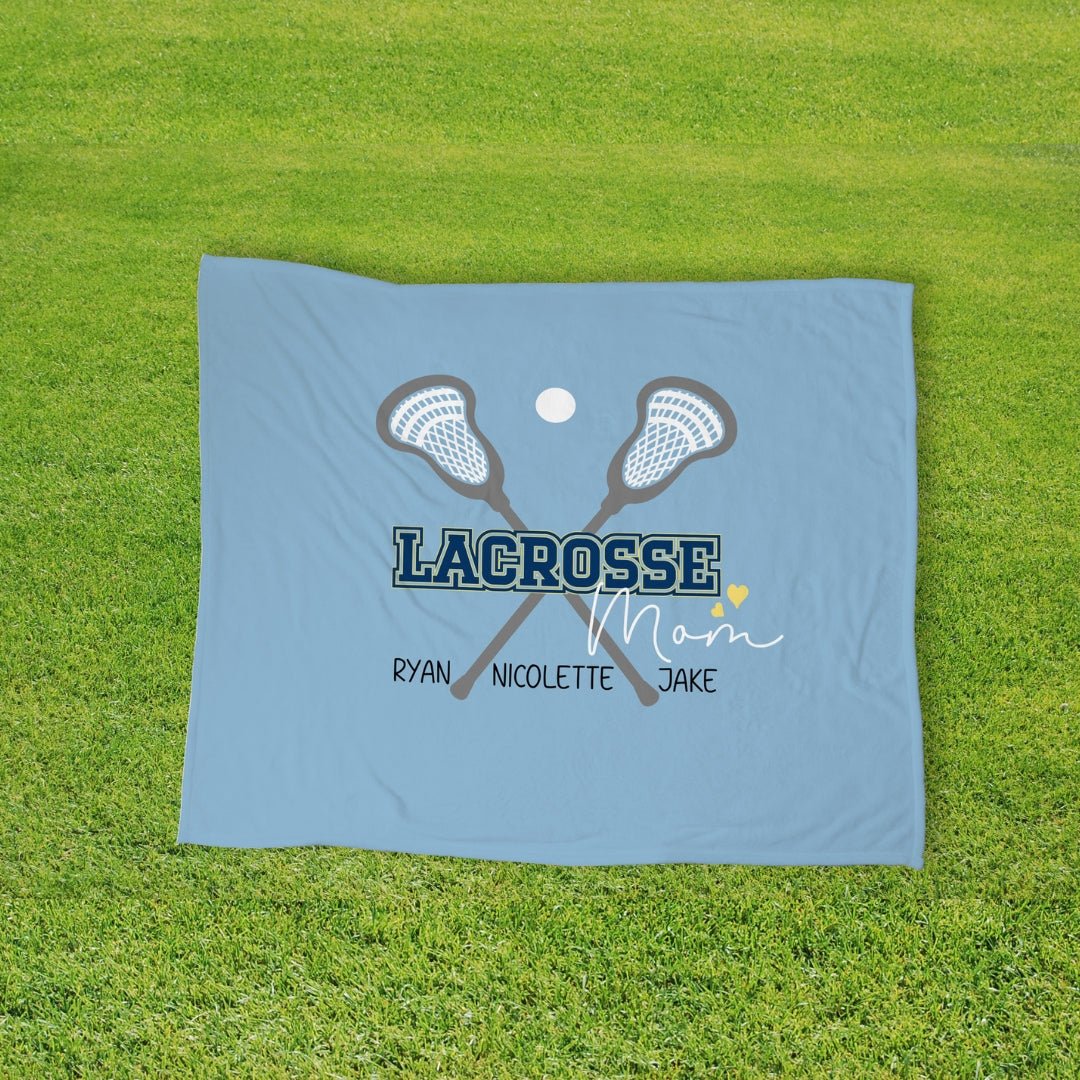 Lacrosse Mom Minky Blanket - MEDIUM 50" x 60" - Twinklette