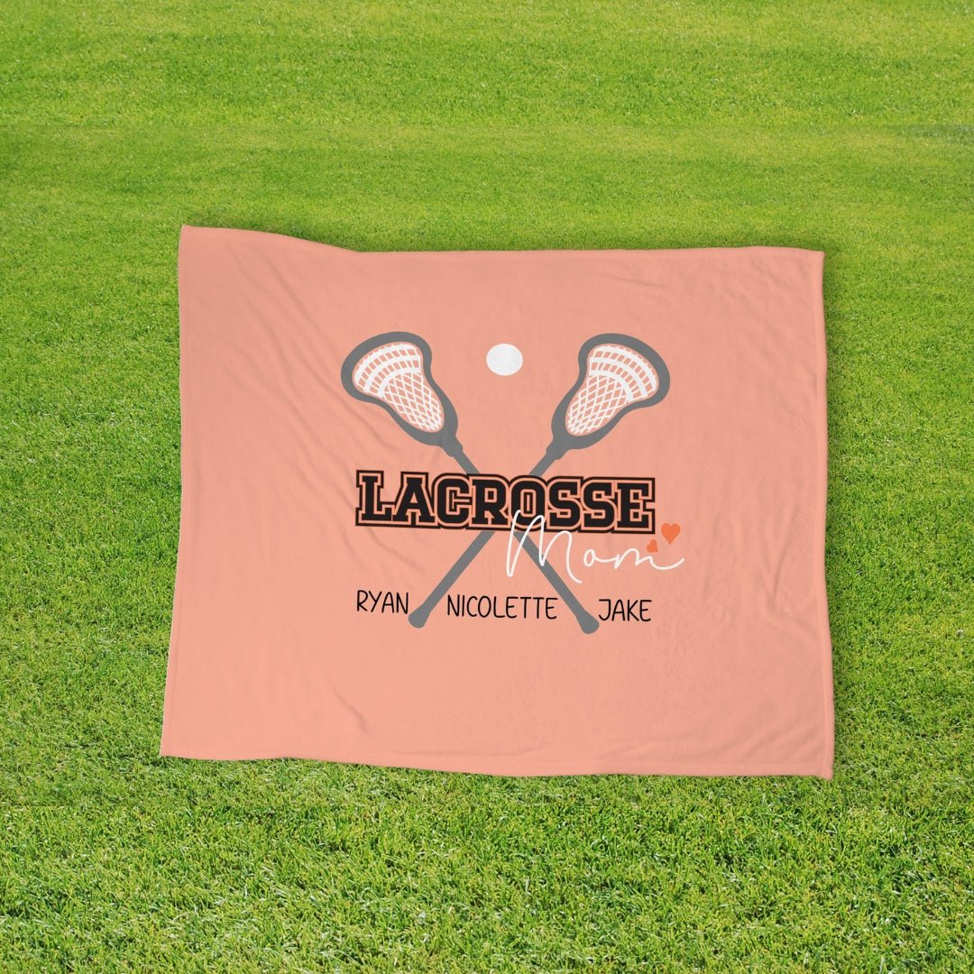 Lacrosse Mom Minky Blanket - MEDIUM 50" x 60" - Twinklette