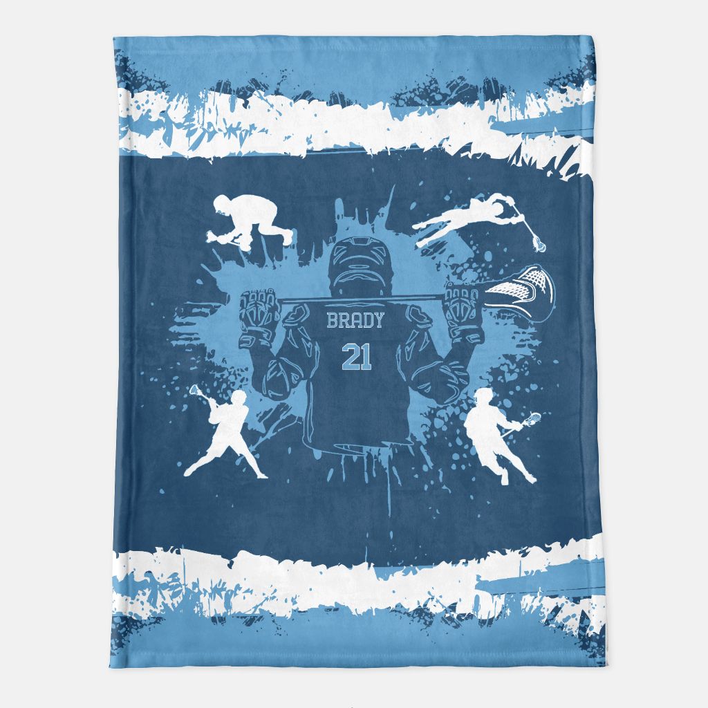 Lacrosse Splash Plus Personalized Blanket - Twinklette
