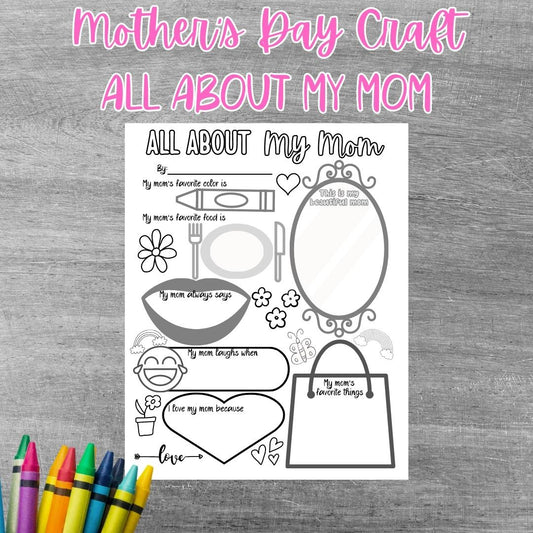 Mother's Day All About Me Printable - Twinklette