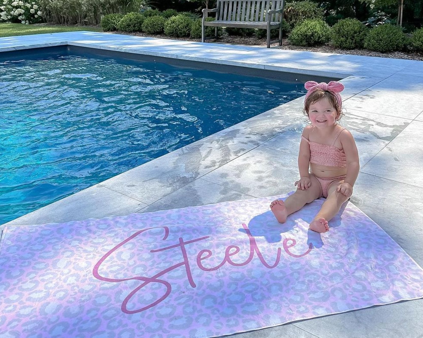 Pink Leopard Beach Towel (Premium) - Twinklette