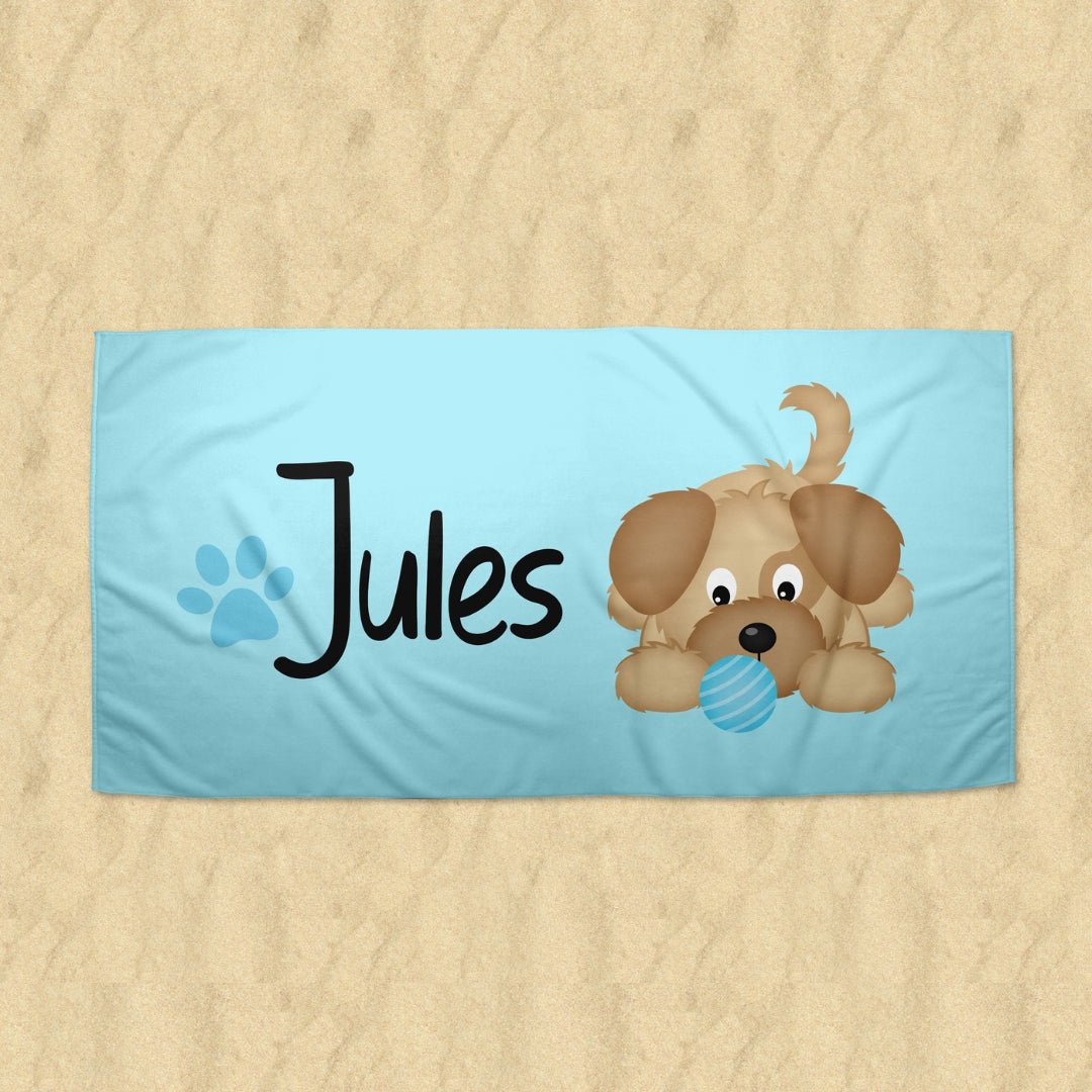 Puppy Beach Towel (Premium) - Twinklette