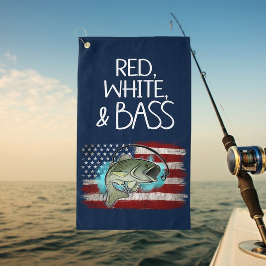 Red, White & Bass Fish Towel - Twinklette