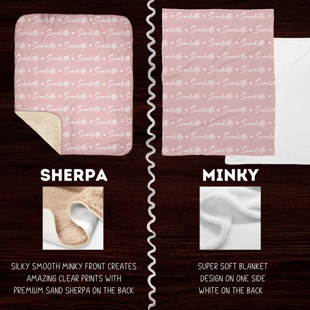 Simple Heart Name Blanket - Twinklette
