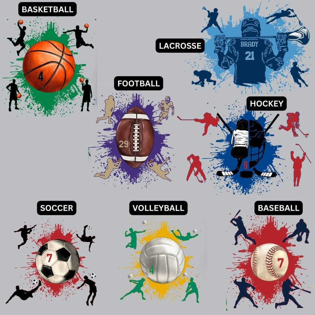Three Sport Blanket - Custom Team Colors, Number, and Name - Lacrosse, Football, Baseball, Soccer, Hockey, Volleyball, or Basketball - Twinklette